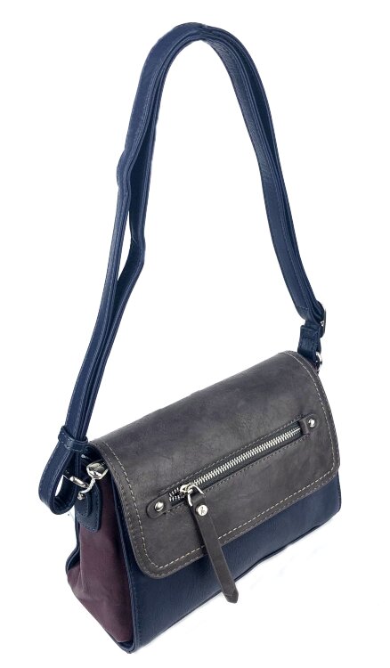 Женская сумка Kenguru 32573 синий бордовый коричневый  цвет фото