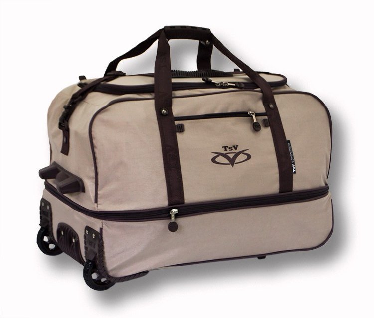 Дорожная сумка на колесах tsv 442.20 бежевый цвет фото
