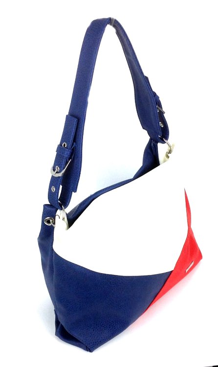 Женская сумка Оливи 469 белый, синий, красный цвет фото
