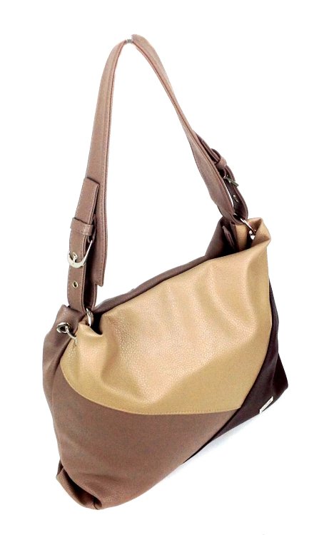 Женская сумка Оливи 469 бежевый/коричневый цвет фото