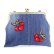Женская сумка Саквояж 775 синий вишня цвет фото