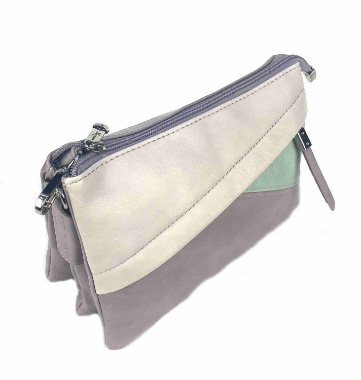 Женская сумка Kenguru 9593 сиреневый салатовый бежевый цвет фото