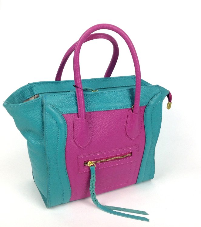 Женская сумка BORSE 575 розовый/бирюза цвет фото