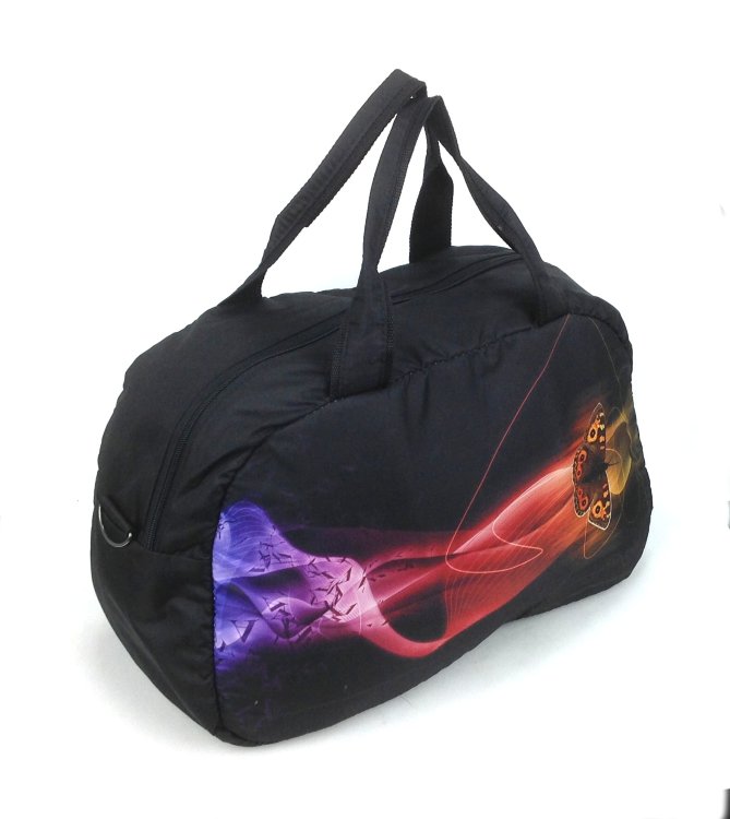 Женская спортивная сумка Бабочка черный цвет фото