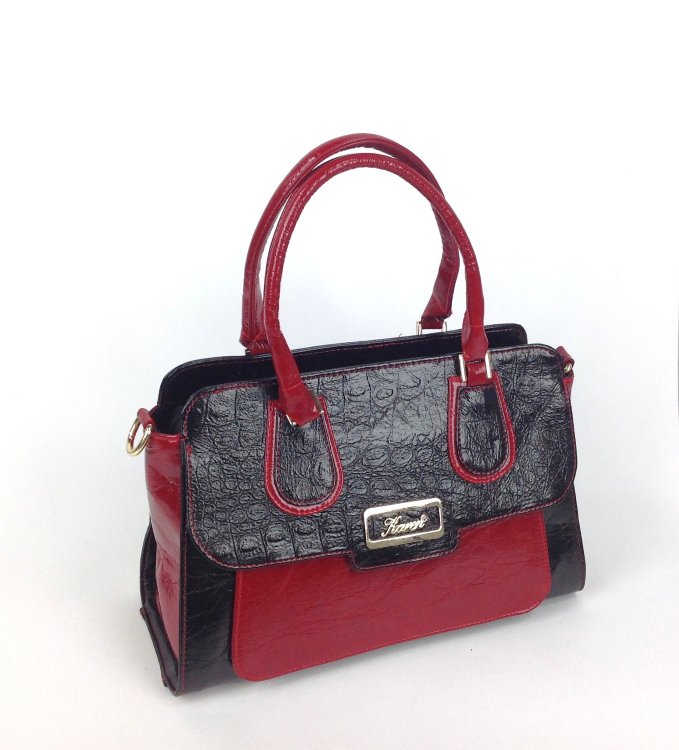 Женская сумка Karen 1263 черный красный цвет фото