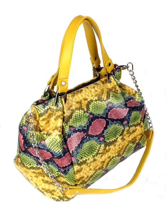 Женская сумка Shane 728 желтый рептилия цвет фото