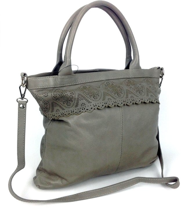 Женская сумка VERA PELLE 321 серый цвет фото