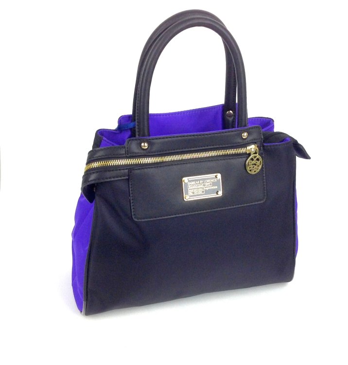 Женская сумка QQBEAR VP881 черная с синим цвет фото