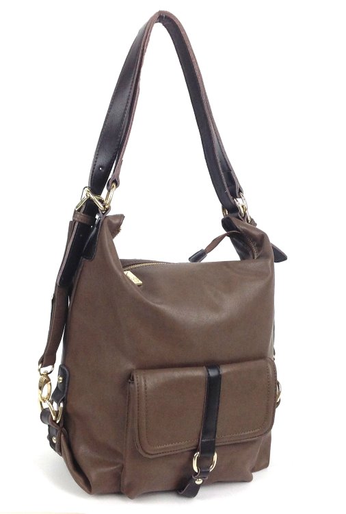 Женская сумка EDU KALEER 503 коричневая цвет фото